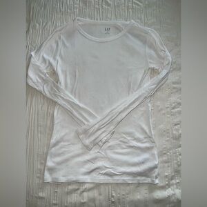 GAP Factory Women's Pure White Long Sleeve Tee